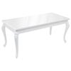 vidaXL Mesa de jantar 179x89x81 cm branco brilhante