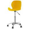 vidaXL Cadeira de jantar girat&oacute;ria veludo amarelo mostarda
