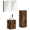 vidaXL Conjunto de M&oacute;veis para Banheiro 4 pcs Carvalho Fumado