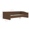 vidaXL Sof&aacute;-cama c/ colch&atilde;o e sa&iacute;da USB 90x200 cm tecido castanho