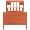 vidaXL Cama com estante sem colchão 75x190cm pinho maciço castanho-mel