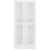 vidaXL Arm&aacute;rio vitrine 82,5x30,5x185cm derivados de madeira branco