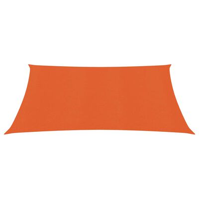vidaXL Para-sol estilo vela 160 g/m² 3,6x3,6 m PEAD laranja