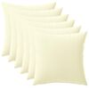 vidaXL Almofada com travesseiro HEERLEN 6 unid. Creme Poli&eacute;ster