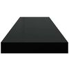 vidaXL Prateleiras parede suspensas 2 pcs 80x23,5x3,8cm MDF preto