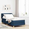 vidaXL Cama Box com colch&atilde;o com cabeceira Azul 90 x 190 cm tecido