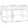 vidaXL Cama alta p/ criança c/ túnel 80x200 cm pinho maciço rosa