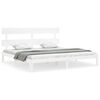 vidaXL Estrutura cama Super King Size c/ cabeceira madeira branco