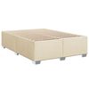 vidaXL Cama com molas/colch&atilde;o 140x190 cm tecido cor creme