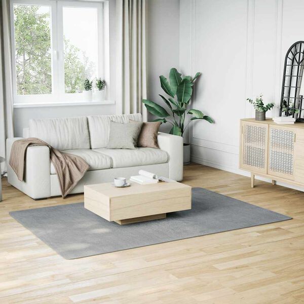 vidaXL Tapete lav&aacute;vel de pelo curto macio/espesso antiderrapante cinza