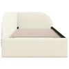 vidaXL Estrutura de Cama de Canto com cabeceira Creme 80 cm x 200 cm