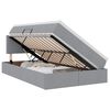 vidaXL Cama de Armazenamento LED com Colch&atilde;o Cinzento-claro