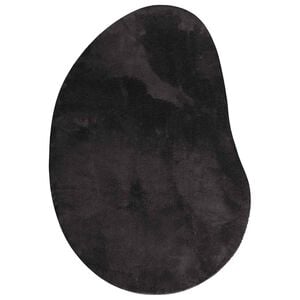 vidaXL Tapete HUARTE Preto 80 x 150 cm Poli&eacute;ster