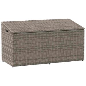 vidaXL Caixa de armazenamento para jardim cinza 110x50x58 cm vime sint&eacute;tico