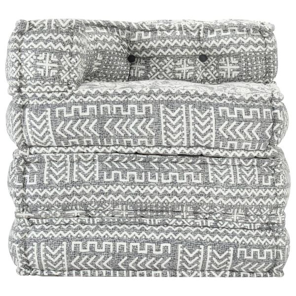 vidaXL Pufe modular tecido cinzento-claro