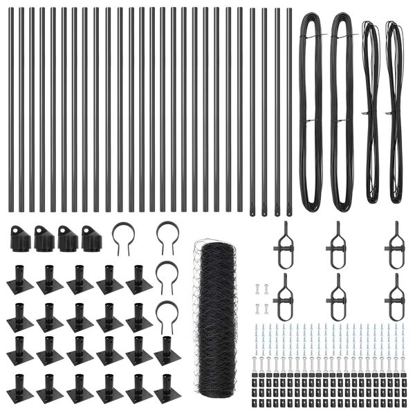 vidaXL Poste de Cerca Cinzeto 50 x 0,4 m (malha de 36 mm) A&ccedil;o e PVC