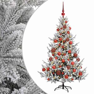 vidaXL &Aacute;rvore de Natal artificial com bolas 120 cm 150 LED