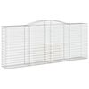 vidaXL Cestos gabi&atilde;o arqueados 15 pcs 400x50x160/180 ferro galvanizado