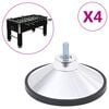 vidaXL P&eacute; de suporte para mesa de matraquilhos 4 pcs cromado M10