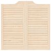 vidaXL Portas de batente design de persiana 1-Par 80x80cm pinho maci&ccedil;o