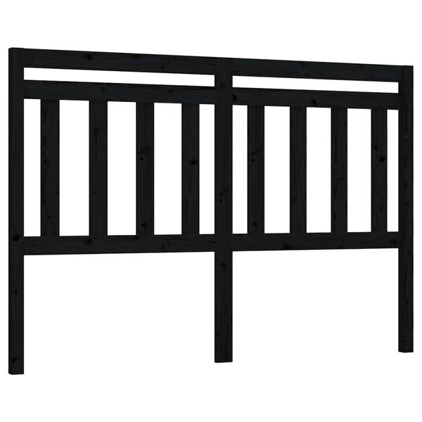 vidaXL Cabeceira de cama 166x4x100 cm pinho maci&ccedil;o preto