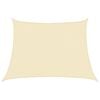 vidaXL Para-sol estilo vela 160 g/m&sup2; 4/5x3 m PEAD cor creme