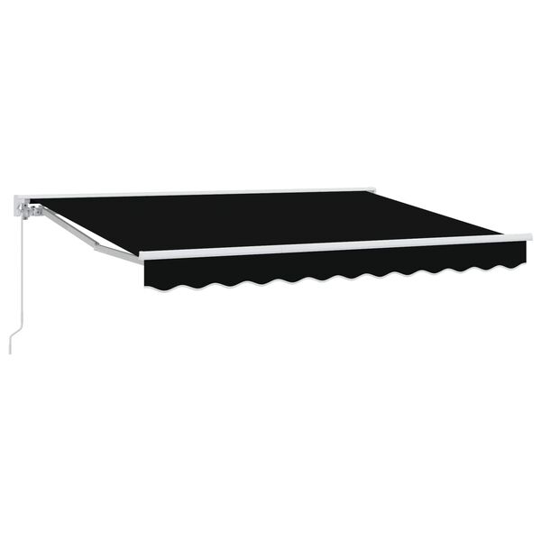 vidaXL Toldo Retr&aacute;til Manual Preto 3 x 2,5 m