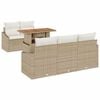 vidaXL Conjunto de Sof&aacute; de Jardim 6 unid. Bege e Creme