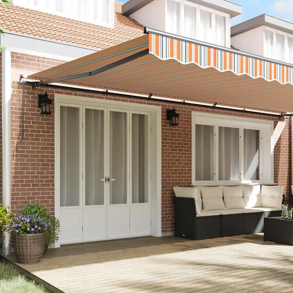 vidaXL Toldo Retr&aacute;til Manual Multicolor 600 &times; 300 cm Poli&eacute;ster e A&ccedil;o