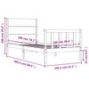 vidaXL Cama sem colch&atilde;o 100x200 cm madeira de pinho maci&ccedil;a