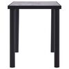 vidaXL Mesa de jantar 120x60x75 cm MDF preto e cinzento cimento