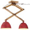 vidaXL Candeeiro de teto 25 W 29x18x85 cm E27 vermelho desgastado