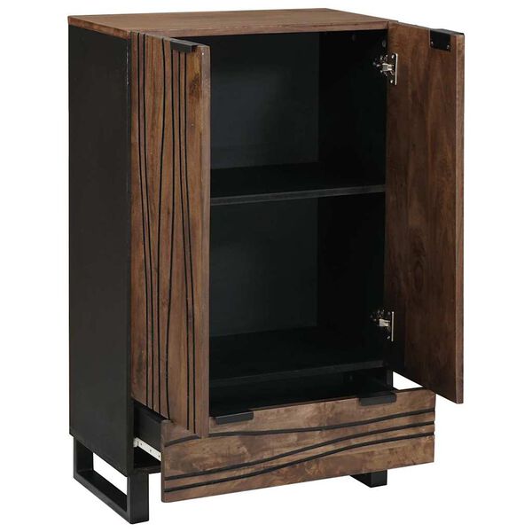 vidaXL Highboard Castanho 60 x 33 x 100 cm Madeira de mangueira maci&ccedil;a