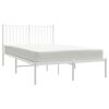 vidaXL Estrutura de cama com cabeceira 120x200 cm metal branco