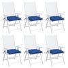 vidaXL Almofad&otilde;es de cadeira 6 pcs 40x40x7 cm tecido oxford azul