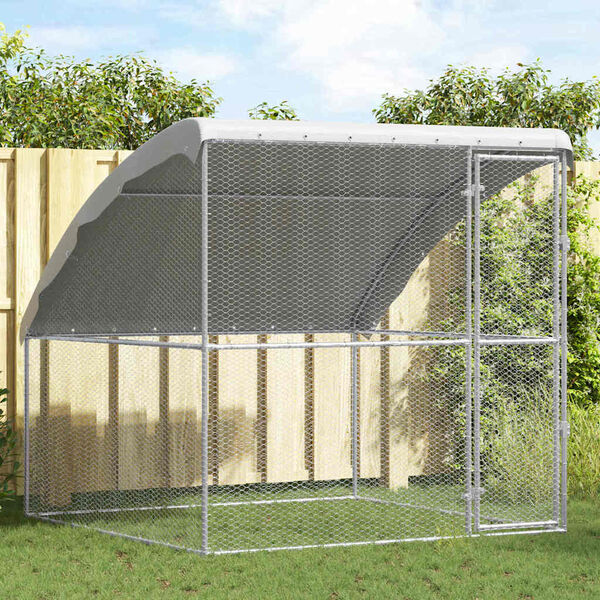 vidaXL Gaiola para galinhas Prateado 2 x 2 x 2 m A&ccedil;o Galvanizado