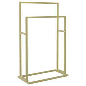 vidaXL Toalheiro de p&eacute; 48x24x78,5 cm ferro dourado