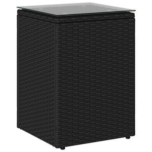 vidaXL Mesa Lateral Preto 35 x 35 x 70 cm vime PE