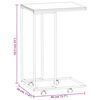 vidaXL Mesa de apoio c/ rodas 40x30x63,5cm derivados de madeira branca