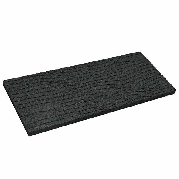 vidaXL Pedra Passo 6 pcs Preto 60,5 x 25 x 2 cm Borracha