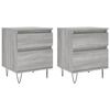 vidaXL Mesas de cabeceira 2 pcs derivados de madeira cinzento sonoma