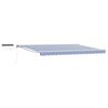 vidaXL Toldo Retr&aacute;til El&eacute;trico Azul e Branco 4,5 &times; 3,5 m