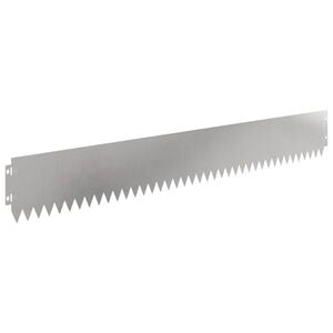 vidaXL Acabamento para Gramado 10 pcs 103 x 15 cm A&ccedil;o Prateado
