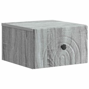 vidaXL Gabinete de Canto Montado na Parede com gaveta Sonoma Cinzento
