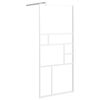 vidaXL Divis&oacute;ria de chuveiro 80x195 cm vidro ESG branco