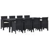 vidaXL Conjunto de Jantar para Jardim 9 unid. Antracite Polipropileno