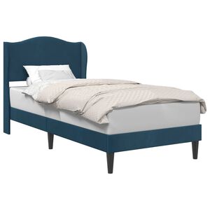 vidaXL Estrutura da Cama com cabeceira Azul 90 x 200 cm Veludo