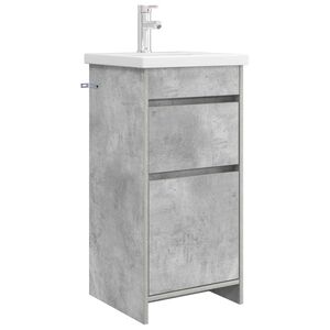 vidaXL Gabinete de banheiro com pia Cinzento Cimento 42 x 40 x 84,5 cm