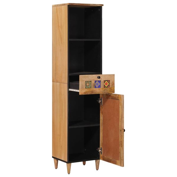 vidaXL Arm&aacute;rio de Banheiro com gaveta Natural 38 x 33 x 160 cm