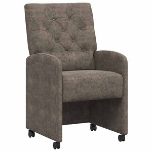 vidaXL Cadeiras de Jantar com Rodas com rodas 2 pcs Cinzento escuro